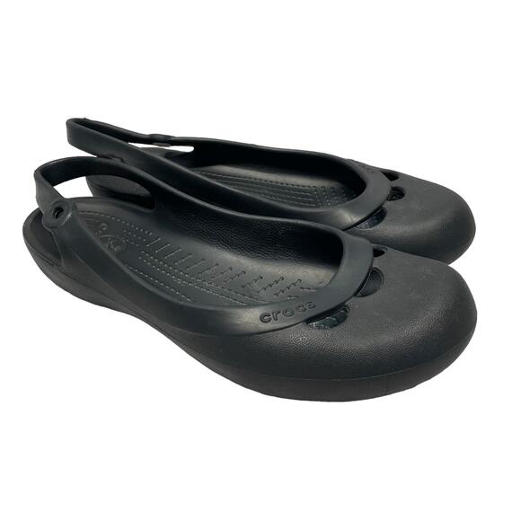 Crocs Jayna Slingbacks Black Size 10 - Picture 1 of 9